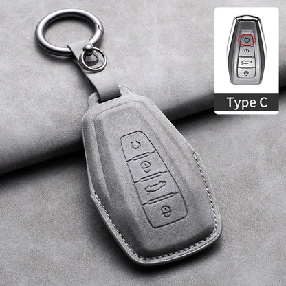 غطاء مفتاح جلدي لـ Geely Coolray