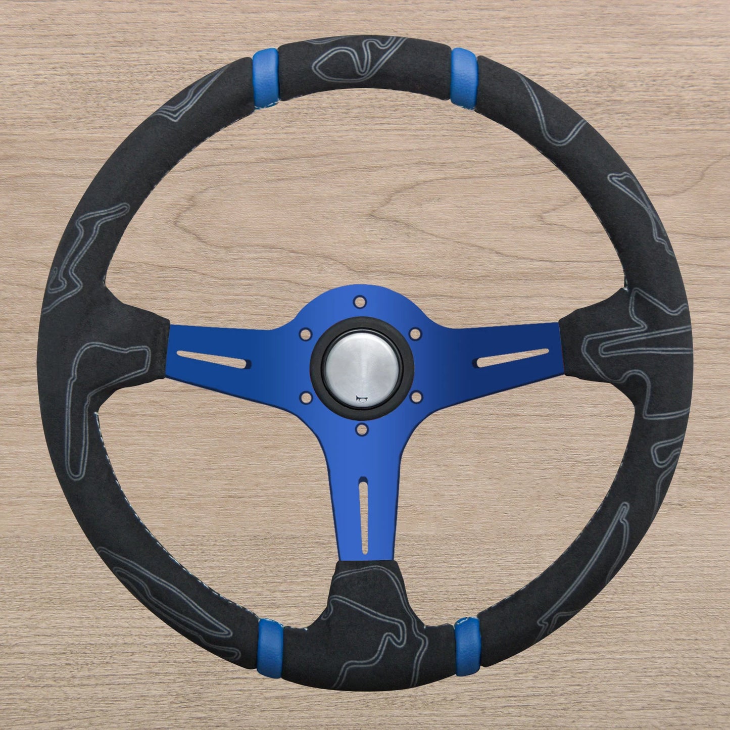 مقود رياضي عالمي JDM شمواه بتصميم Graffiti – 14 إنش (350 مم) Deep Dish