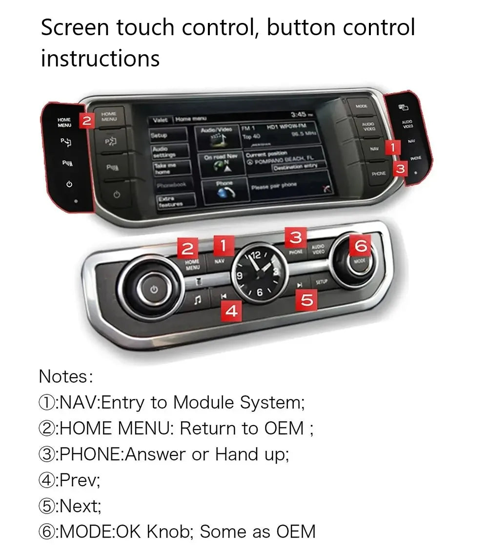 واجهة CarPlay وAndroid Auto للاند روفر / جاكوار