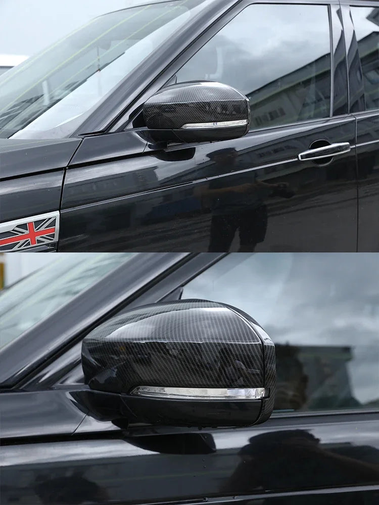 ABS Carbon Fiber For Range Rover Sport L494 2014-2017 ABS Plastic Side Rearview Mirror Cover Trim For Landrover Discovery 4 5