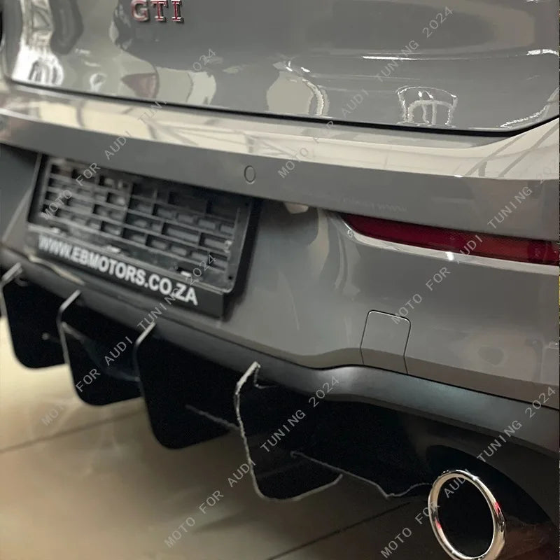 ديفيوزر خلفي Maxton Style لفولكس واجن جولف 8 GTI MK8 (2020-2024) – سبلتر خلفي وحماية جانبية