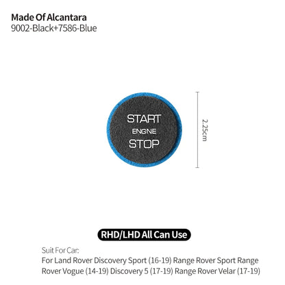 Made of Alcantara For Land Rover Discovery Sport (2016-2019) Engine Start Button Trim Sticker Car Interior Tuning Accessories