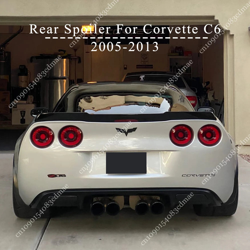 جناح خلفي ZR1 Style لشفروليه كورفيت C6 / Z06 / Grand Sport (2005-2013) – ABS أسود لامع