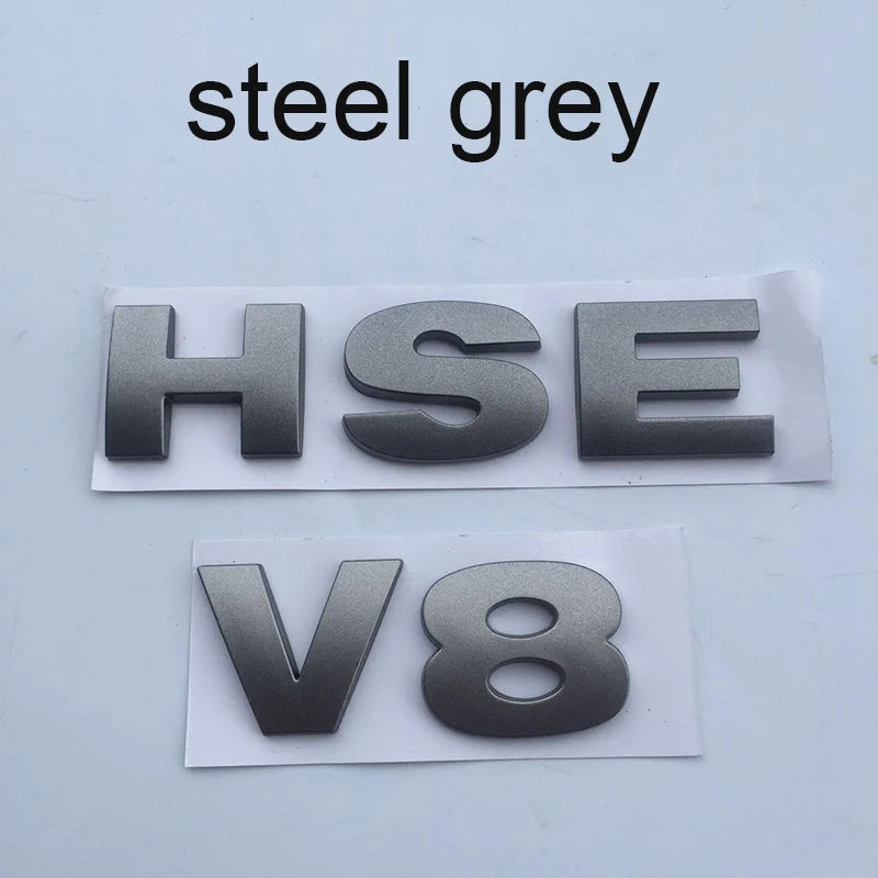 ABS 3D Letters Emblem V8 HSE Badge For Land Rover Discovery 3 4 Freelander 2 Car Styling Tail Trunk Sticker
