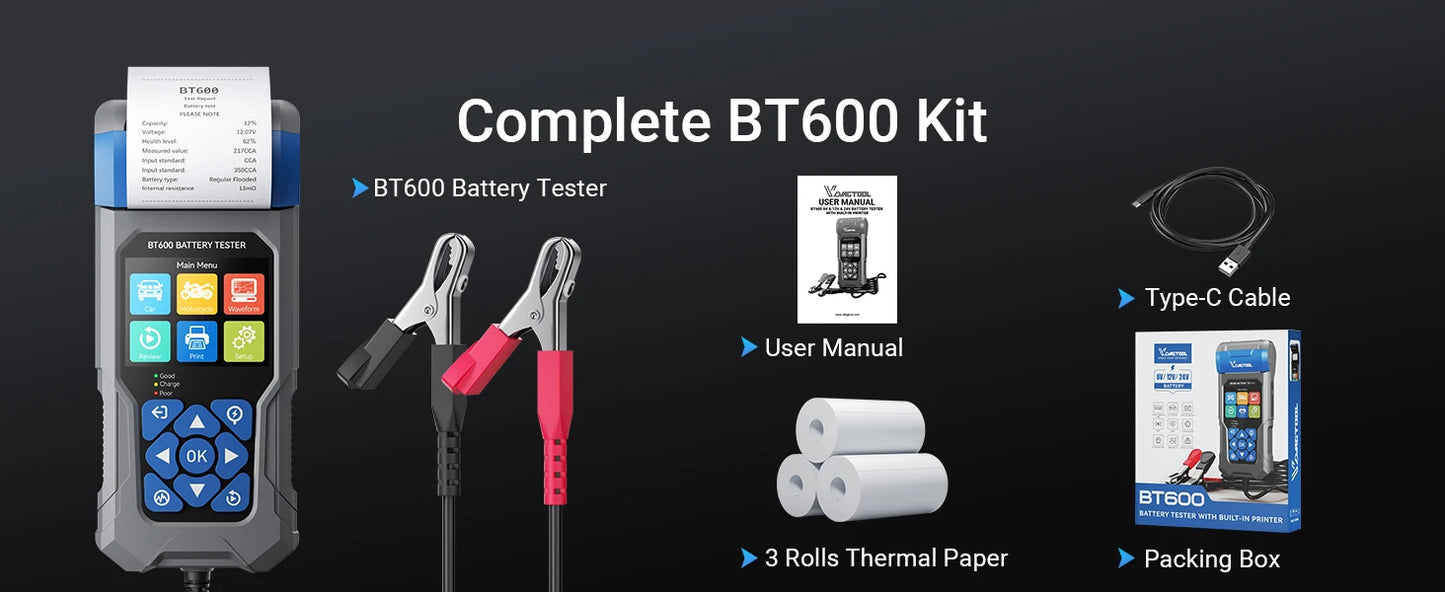 جهاز فحص بطارية السيارة BT600